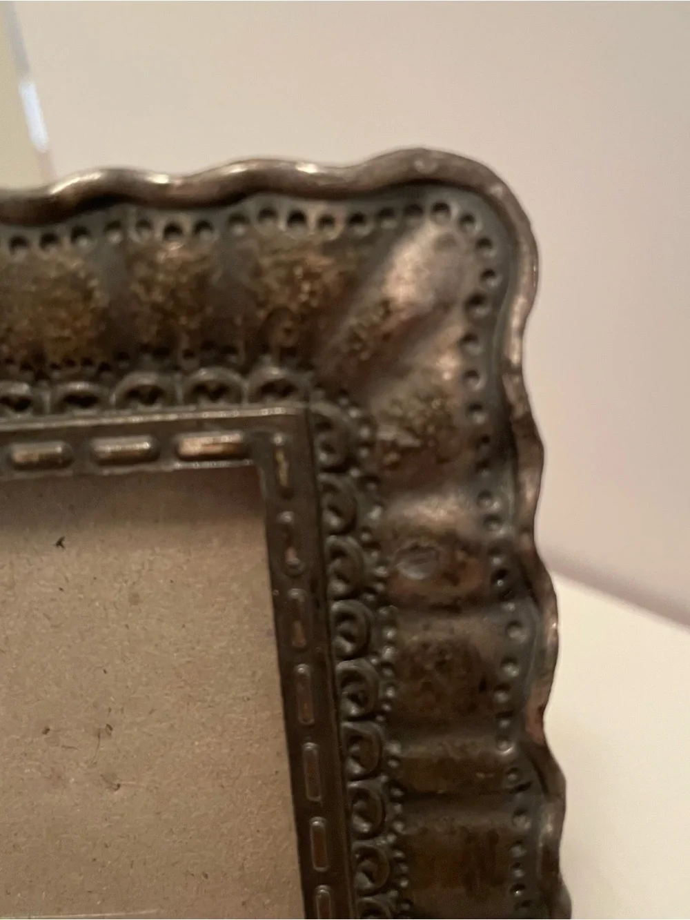 Vintage 2.5” X‎ 3.5” Heavy Metal Ornate Photo Frame Bronze Finish